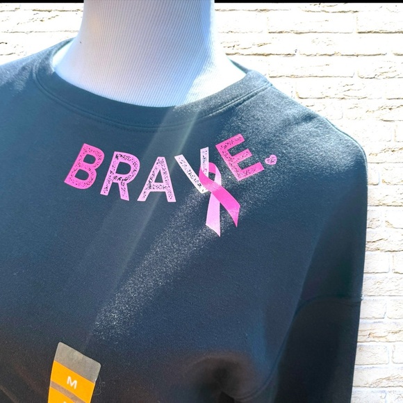 NWT Susan G. Komen Breast Cancer Awareness Sweatshirt BRAVE Size Medium - Picture 3 of 4